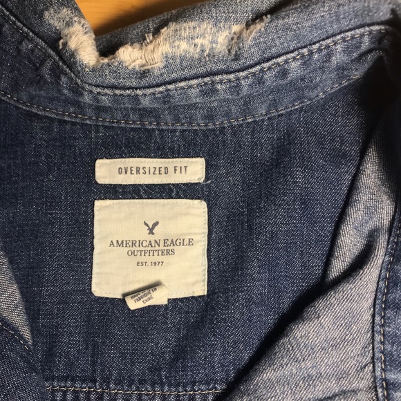 AE Distressed Denim Shirt - Picture 2 of 3